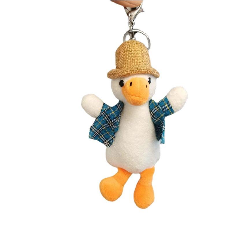 Plush Duck Lovable Keychain Soft Stuffed Animal Key Ring Bag Ornament