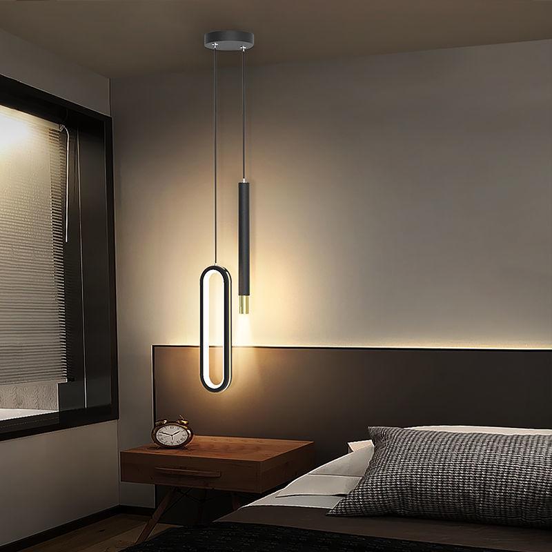 Modern Minimalist Nordic Bedside Lamp with Spotlight & Long Cord - Luxury Atmosphere Pendant Light