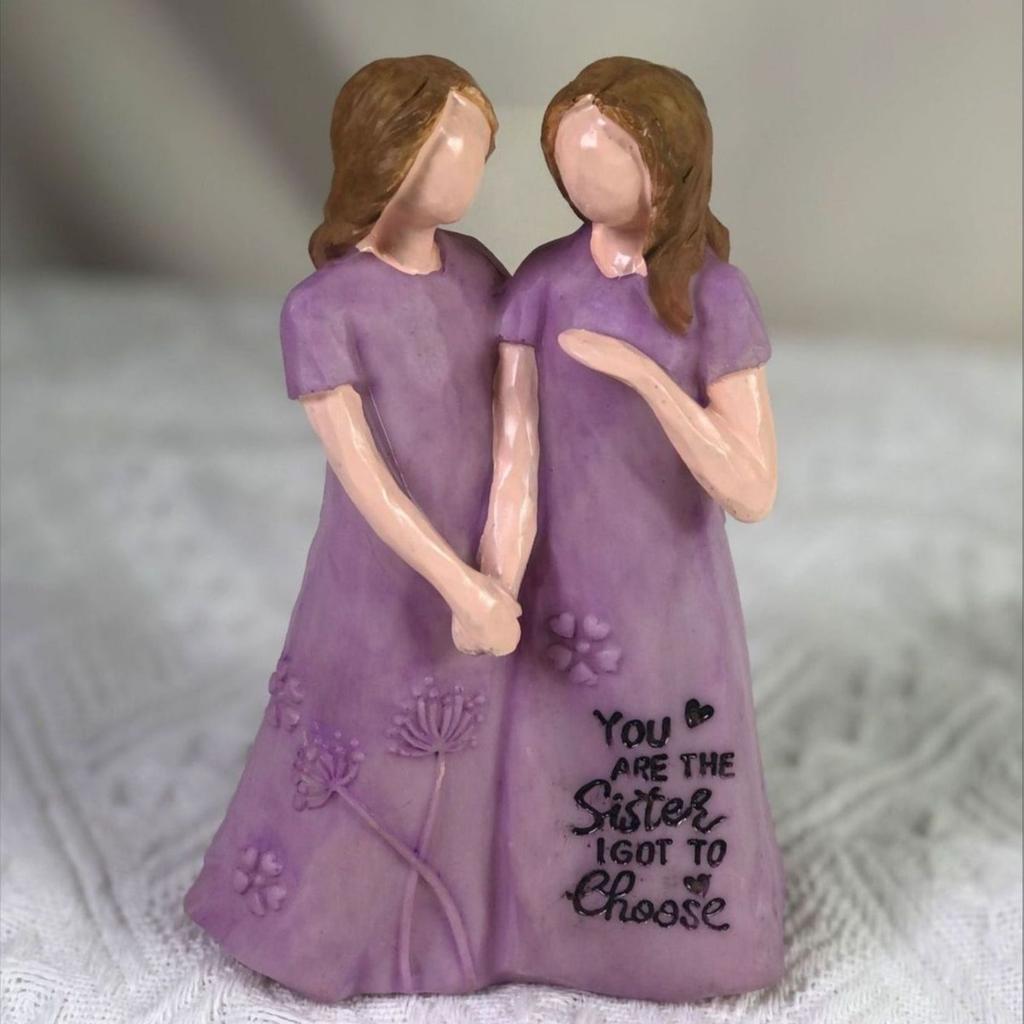 Creative Best Friend Hand-holding Sister Friendship Resin Figurine for Home, Living Room, Desk, Bedroom Decoration.