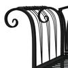 Vidaxl Garden Bench for 2 People, 128 Cm, Black, Steel