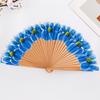 Chinese Style Cheongsam Dance Folding Fan Wooden Hand-painted Pattern Women's Hanfu Classical Fan Ancient Costume Folding Fan