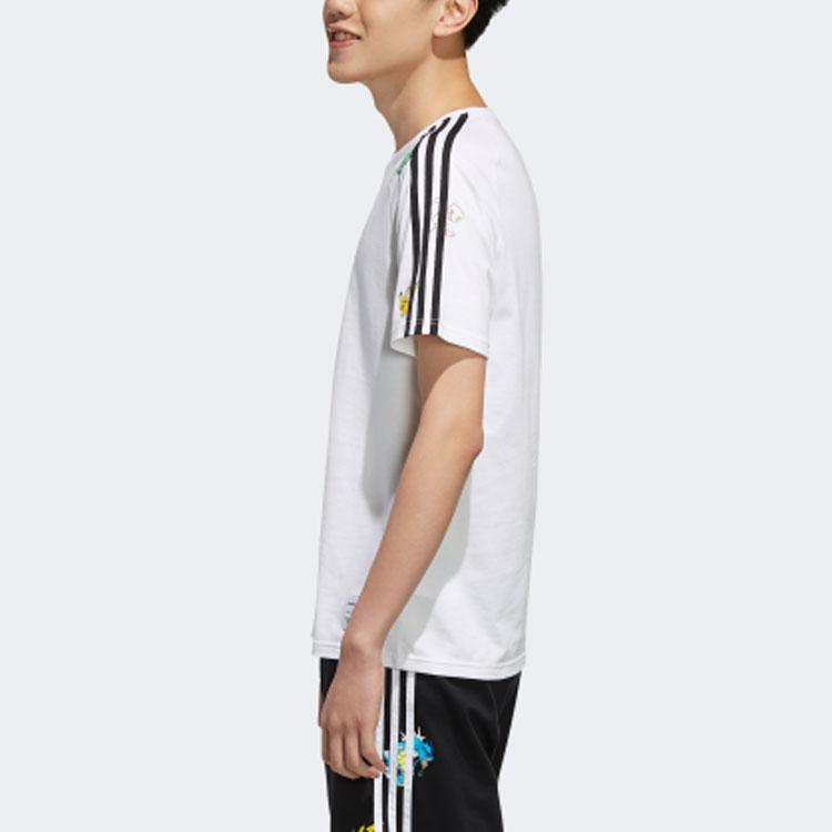 Adidas Neo X Pokémon Pikachu Print Short Sleeve T-Shirt Men Tops White FM0320