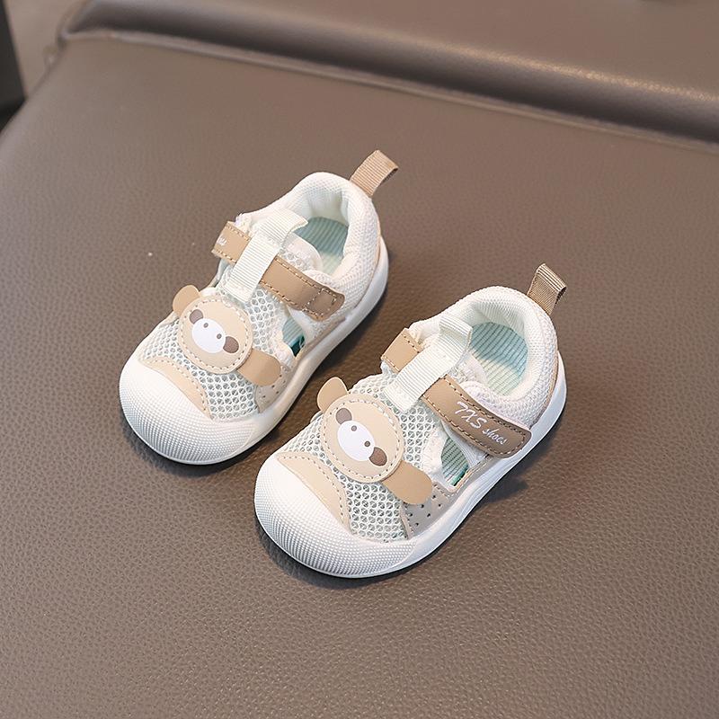 Summer new baby shoes 1-2 years old girls' closed-toe hollow-out sandals boys' breathable soft sole walking shoes