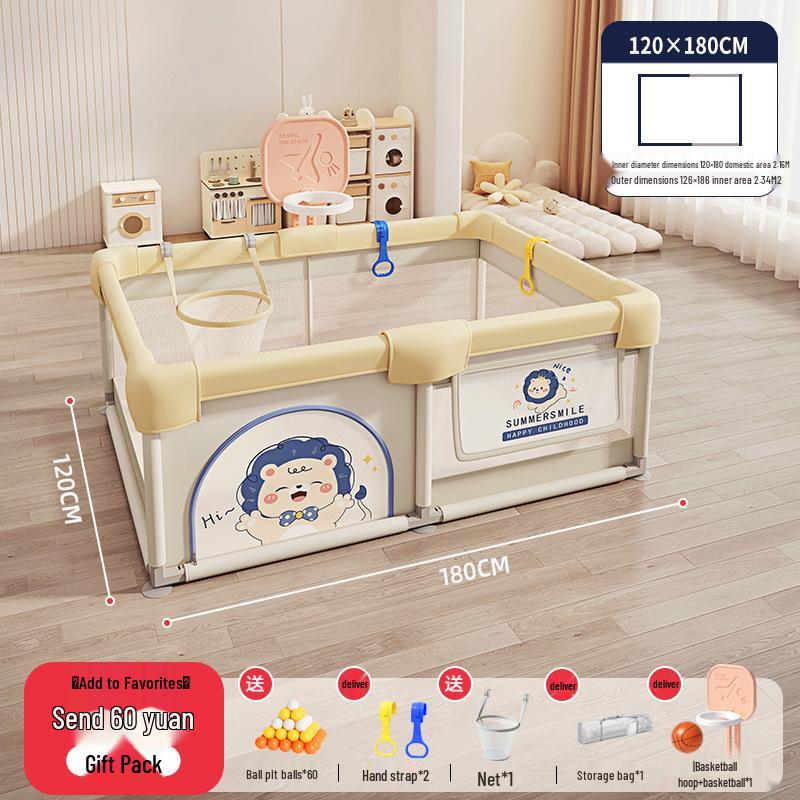 Indoor Baby Playpen & Crawling Mat: Safe Protective Fence & Walker