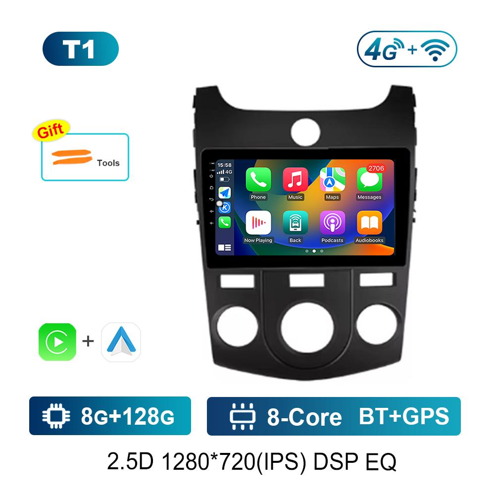 Android System 9 '' for KIA Cerato 2008 - 2014 Car Radio Multimedia Player Navi GPS WiFi IPS Screen 4G Head Unit Cooling Fan