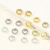 10 PCs Brass End Caps Bead Tip Double Hole Connector Round Rings End Caps For Necklace Bracelet Jewelry Making Accessory 9mm Dia