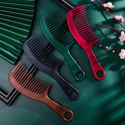 Wide Teeth Detangling Hair Comb Large Head Massage Comb Anti-static Comb Salon Curly Hair Brush Styling Accessories Green
