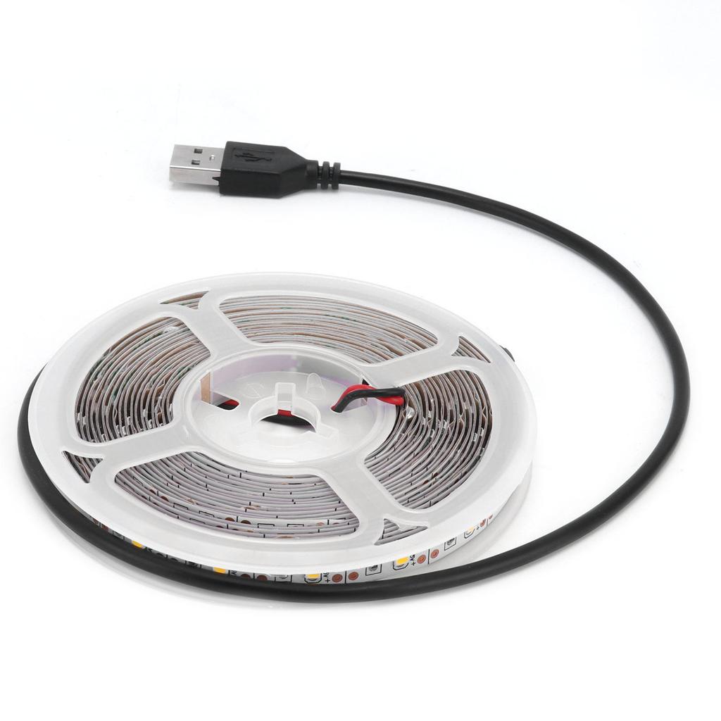5m/16.4in LED Light Strip 5V USB Powered Strip Lights Strong Adhesive Tape Lights for Bedroom