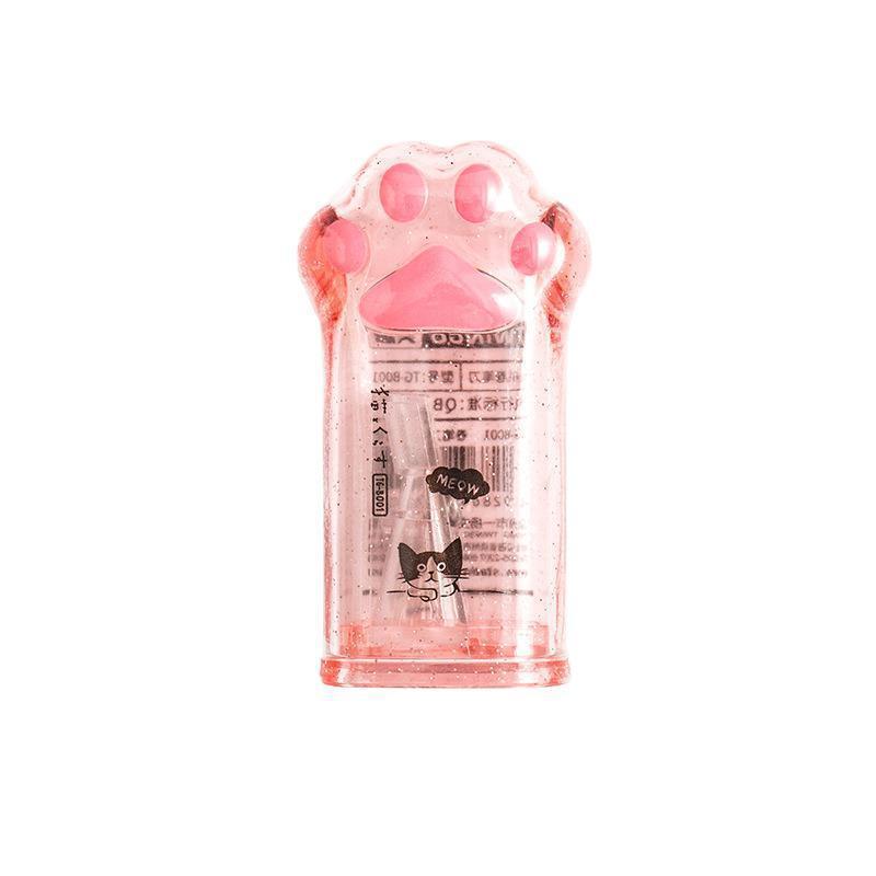 Cute Creative Pencil Sharpener Cat Claw Pencil Sharpener Student Stationery Pink Kids School Desk Pencil Sharpener