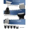 Beard and mustache trimmer with attachments for nose and ears, intimate area and body, hair, 10 in 1 men's trimmer razor for shaving