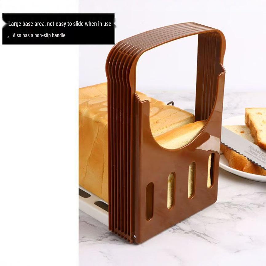 Coffee Color Toast Bread Slicer Rack - Household Cutting Tool for Baking