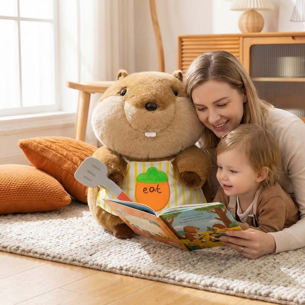 Back Cushion Groundhog Plush Toy Stuffed Animals Big Tooth Mouse Doll Children Gift