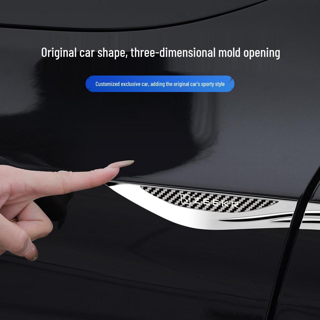 Zeekr 007/001X 3D Stereo Metal Fender Blade Sticker - Stainless Steel Car Decoration