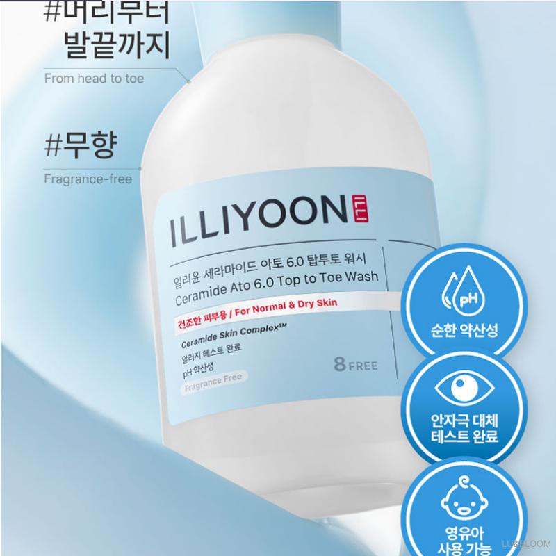 ILLIYOON Ceramide Ato 6.0 Top To Toe Wash 500ml (+Free Gift)