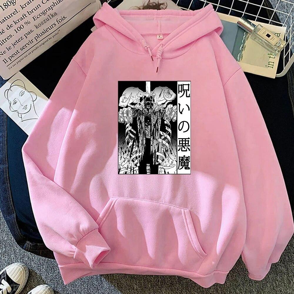 Felpe con cappuccio unisex Anime Chainsaw Felpa unisexga Diavolo della Maledizione Inverno 2022 Felpa unisex/da donna girocollo Primavera/Autunno Felpa con grafica Sudaderas