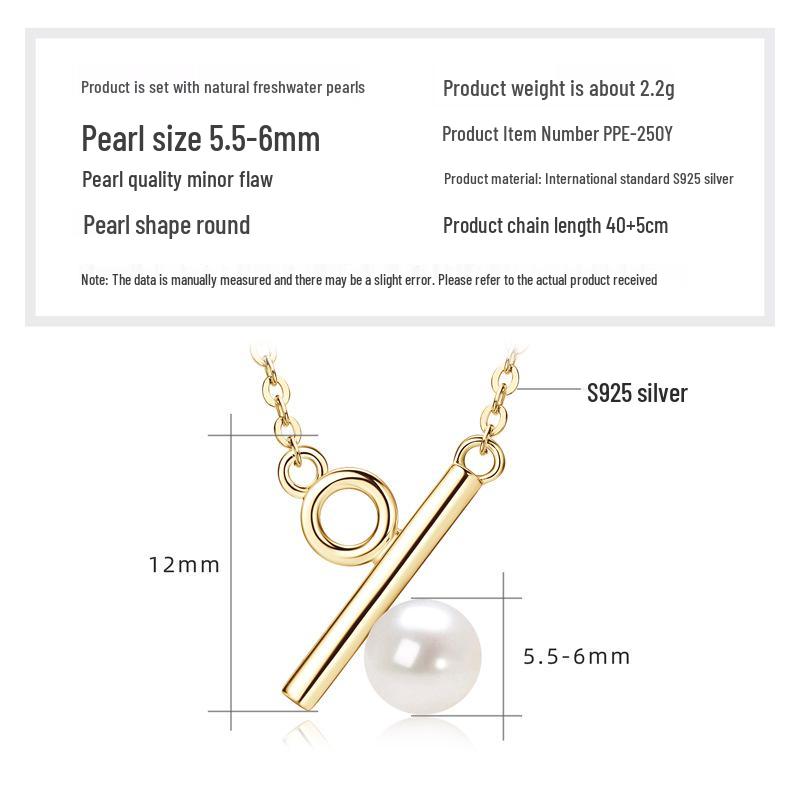 Double Layer Freshwater Pearl Choker Necklace, s925 Sterling Silver, 18k Gold Plated, Gift for Christmas and Qixi