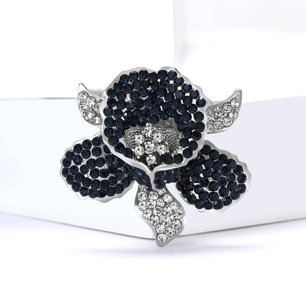 Luxury Rhinestone Orchid Brooches for Women Unisex Plant Flower Pins Event Party Gifts Backpack Decoration Clothes Accessories