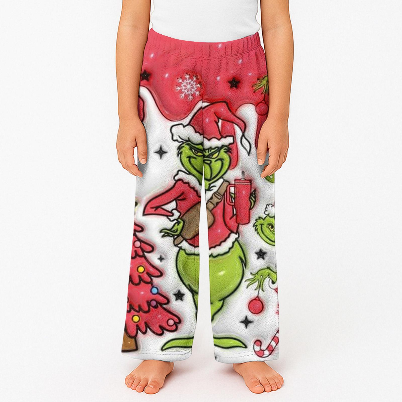 

Детские зимние брюки Длинные брюки с принтом 140 красный