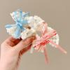 Lace Bow Hairpins Elegant Hair Clips for Women Red Ribbon White Floral Design Travel Girl Hair Accessoires Butterfly Clip Korean
