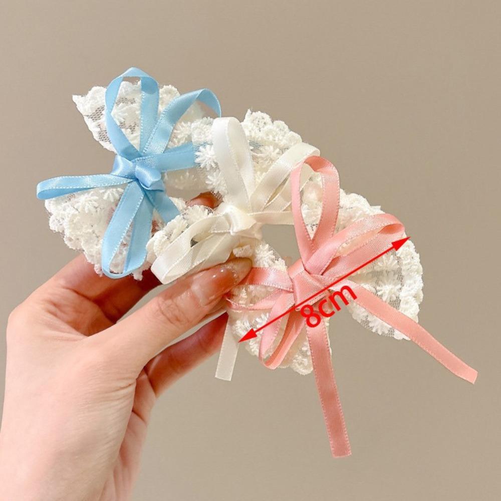 Lace Bow Hairpins Elegant Hair Clips for Women Red Ribbon White Floral Design Travel Girl Hair Accessoires Butterfly Clip Korean