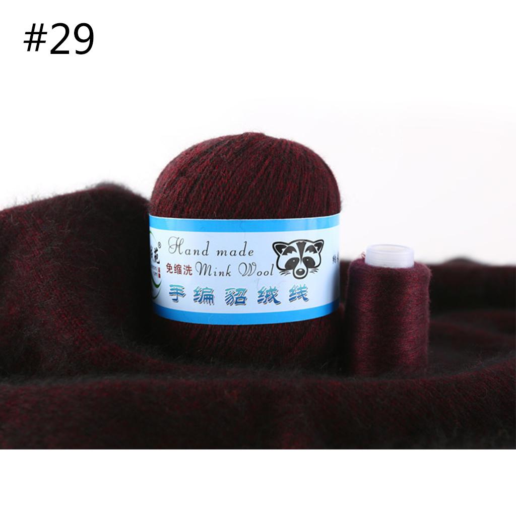 Buy 50g Soft Mink Wool Yarn Handknitted Luxury Cashmere Crochet