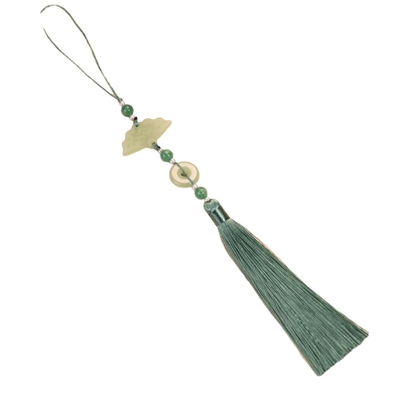 Easy Attach Tassels Pendant For Keys Bags Decoration Stylish Fan Design Keychain Ornament Polyester Accessory