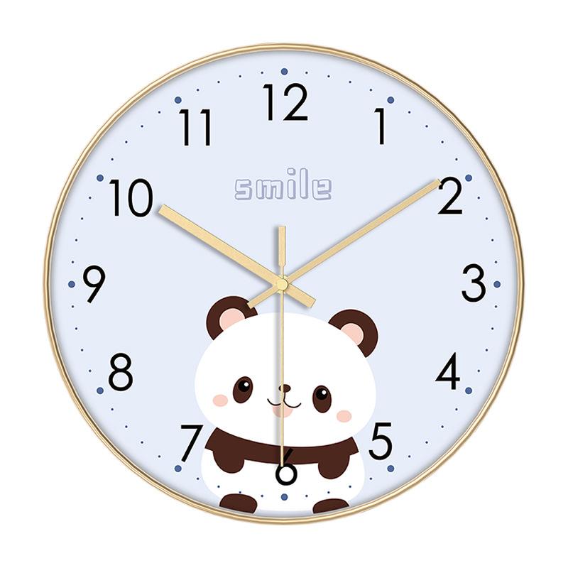 Cartoon Children's Creative Clock, Simple Wall Clock, Living Room Bedroom Wall, No Punching Hanging