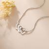  Minimalist Love Heart Necklace for Women Fashion Hollow Heart Pendant Chain Stainless Steel Romantic Couple Jewelry Gift