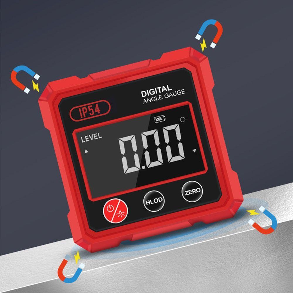 4x90° Inclinometer 4 Side Magnetic Electronic Goniometer Laser Level Woodworking Measuring