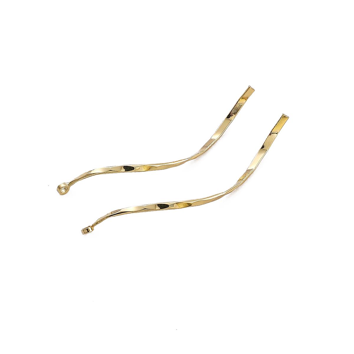 

2/10 шт. медный узорчатый кулон S-образной формы для изготовления ювелирных изделий своими руками, аксессуары для рукоделия 1.2x35mm 10pcs