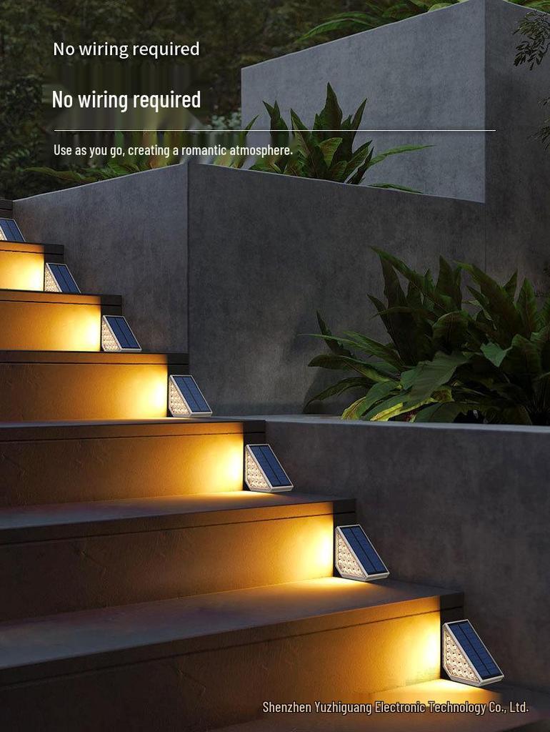 Solar Step Lights - Outdoor Sensor Lights for Garden, Balcony, or Staircase