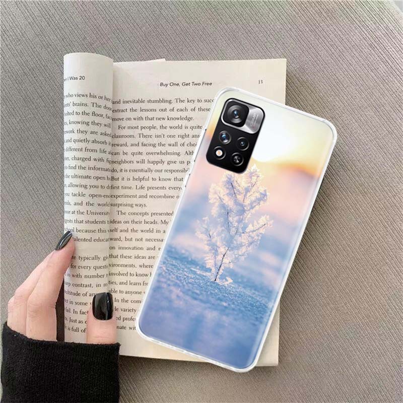 Landscape Winter Light Snow Luxury Phone Case For Xiaomi Poco X4 F4 GT X3 NFC X5 X6 X7 Pro 5G M5 M5S M3 F5 Mi F6 F3 F2 F1 Cover