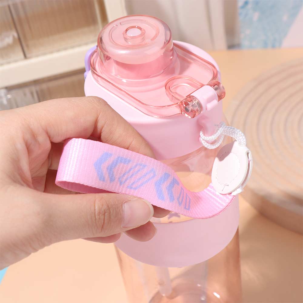 Large Capacity 800ml Sports Water Bottle PC Outdoor Sports Kettle Colorful Plastic Cup  Unisex
