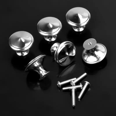 10Pcs 30mm Round Stainless Steel Cabinet Knobs - Perfect for Kitchen Cupboards, Drawers