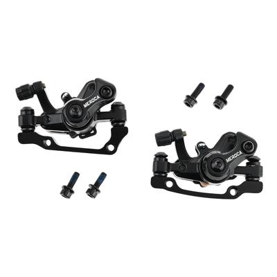 MOOTVGOO Mechanical Disc Brake Caliper Set for Bicycles, Cycling, Double Brakes, Front and Rear, Aluminum Alloy, F160/R140 or F180/R160, Black