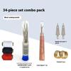 34Pcs Big Eye Sewing Needles Set, Hand Needles For Clothes Quilting Embroidery, Easy Thread Needle Kit