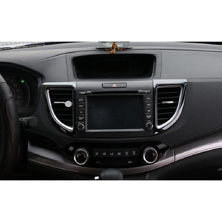 For Honda CR-V 2012-2016 Glossy Black Steel Center Console Air Outlet Vent Trim