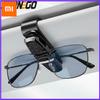 Xiaomi Car Sunglasses Holder Clip with Diamonds Multifunctional Glasses Case Sun Visor Card Organizer Car Interior Accessories Storage