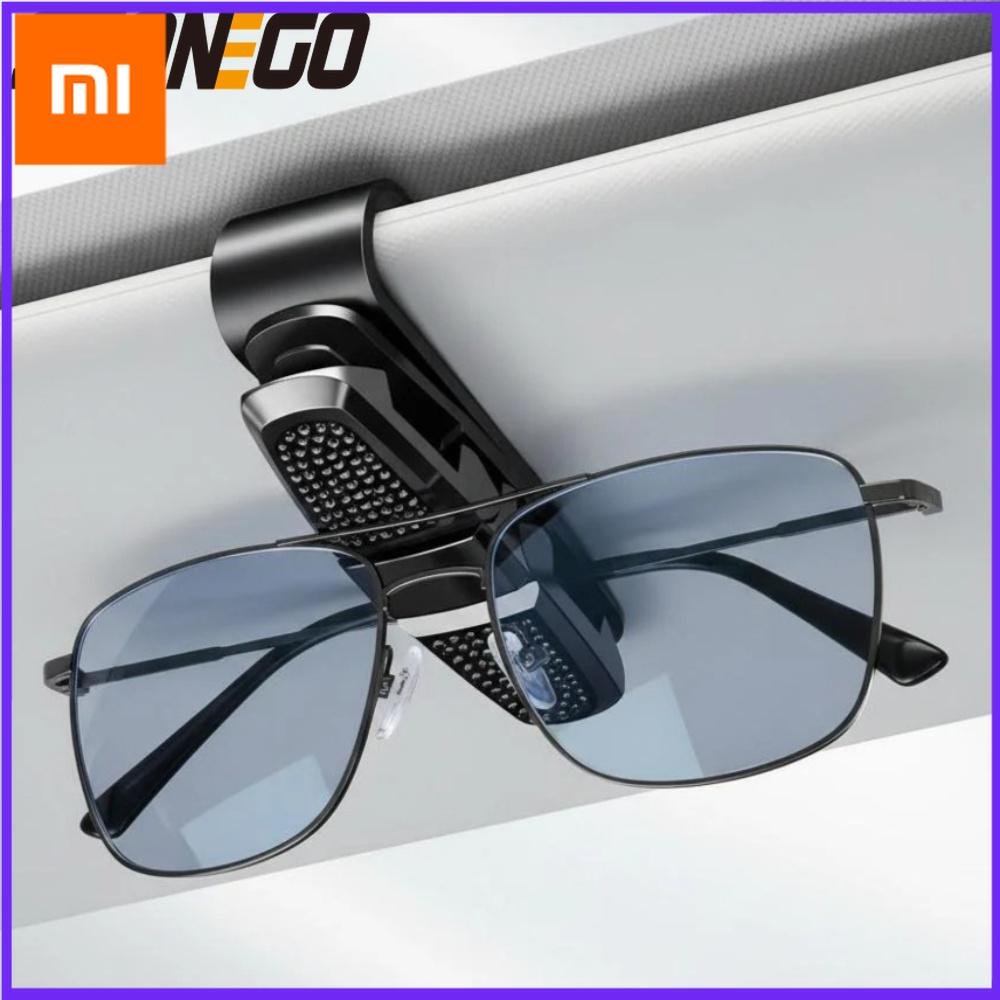 Xiaomi Car Sunglasses Holder Clip with Diamonds Multifunctional Glasses Case Sun Visor Card Organizer Car Interior Accessories Storage