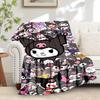 1pc Kuromi Halloween themed cute cartoon character home decor blanket - seasonal universal cozy washable gift, suitable for all ages, suitab