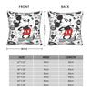Retro Mickey Minnie Cartoon Square Pillow Cases  Cushion Covers Funny Zipper Decorative Pillowcase for Home 40x40cm