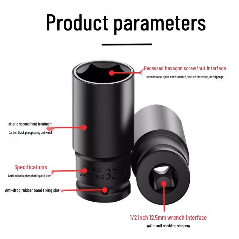 8-32mm Hex Combination Electric Impact Wrench & Socket Set for Auto and Machine Repair