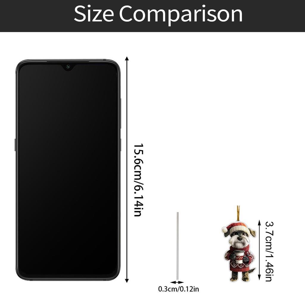 2D Labrador Advent Countdown Box Christmas Tree Decoration Acrylic Pendant Independent Station