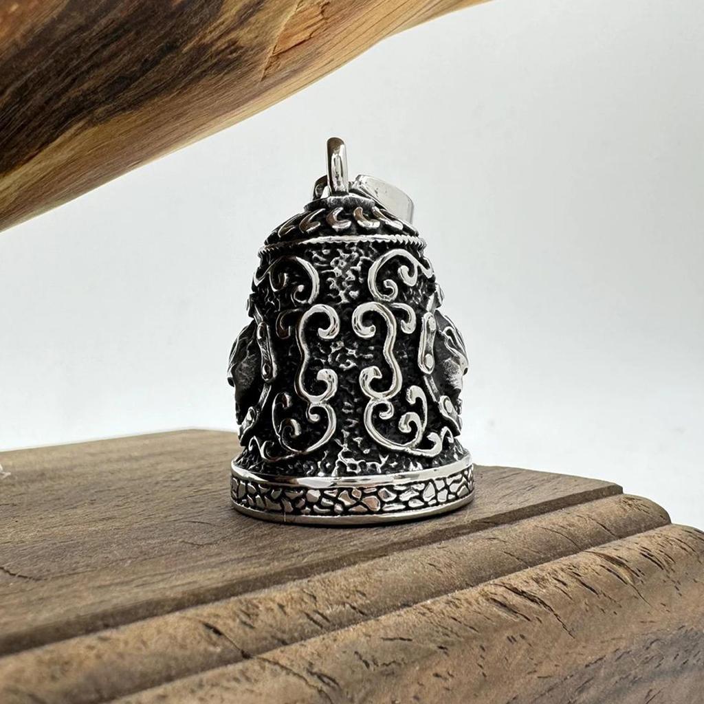 Biker Bells for Motorcycles Metal Motorcycle Skull Charm Weatherproof Motorbike Accessories Handmade Rider Key Chain Ornament