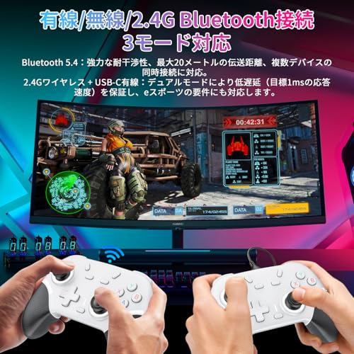 Newluck PS4 Controller (2025 Limited Edition, New Model) for Switch 2, Replacement for Switch 1/2, with Handle, Back Buttons, Heavy-Duty Buttons, Macr