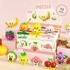 Building Blocks Cute Bricks Block Fruit Figurine Mini Particle Trendy Play Fruit Happy Food Set Creative Desktop Decor
