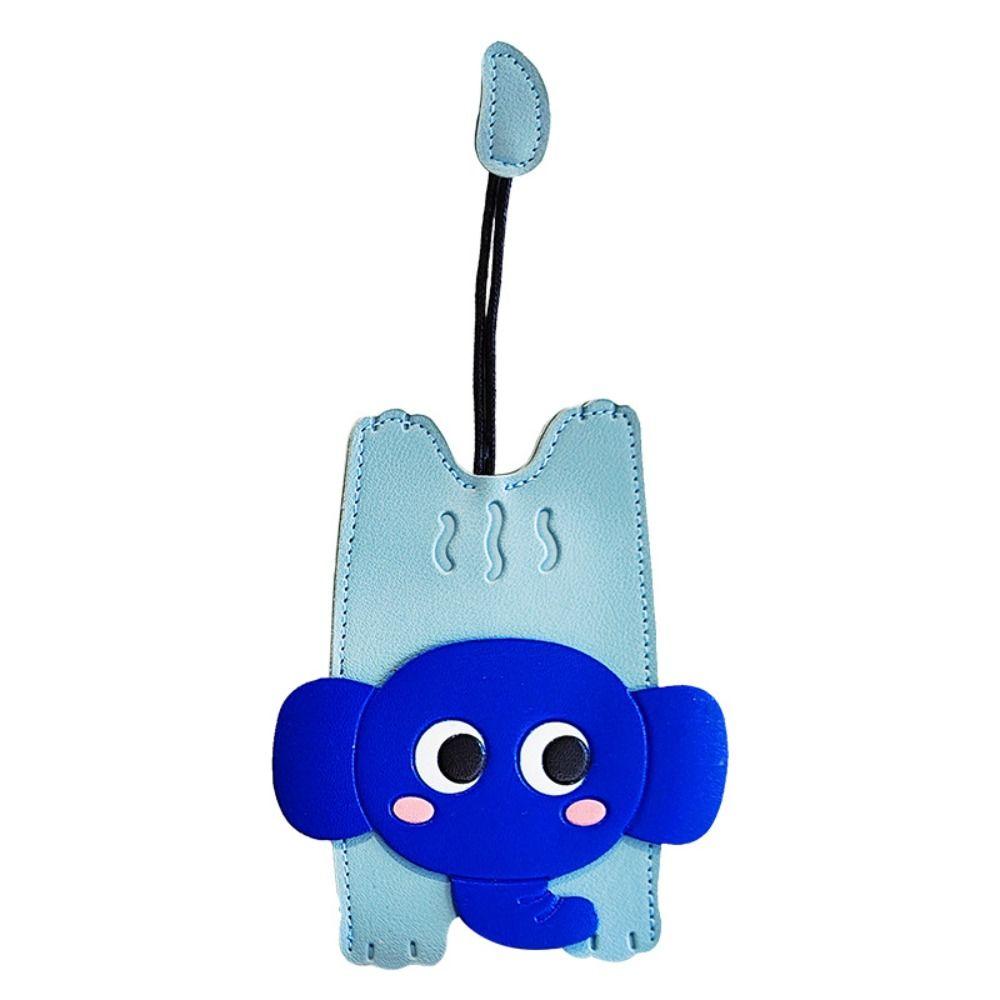 Anti-lost Leather Keychain DIY Charms Lion Key Rings Fashion Cartoon Key Holder  Bag Charm