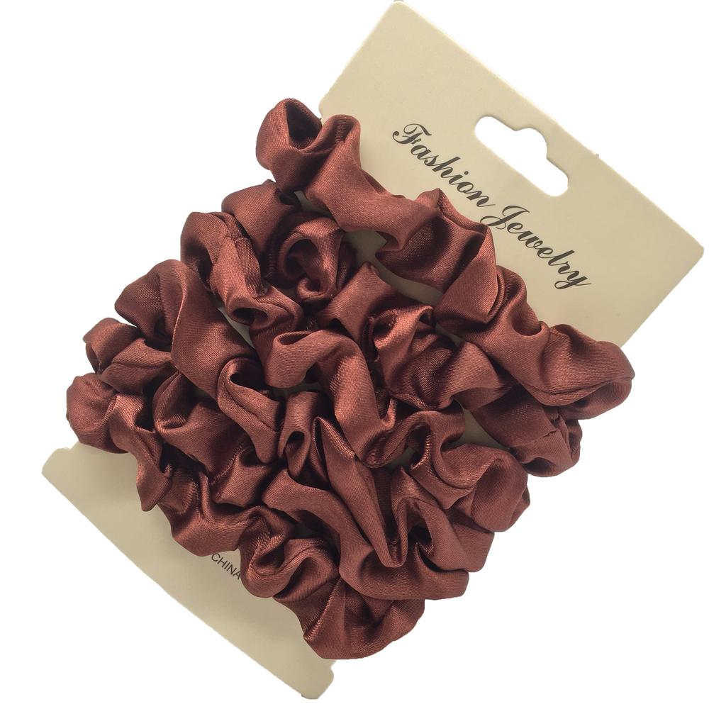 6/5pcs/set Satin Hair Scrunchies for Women Small Cute Scrunchy for Hair Headwear for Ponytail Accessories Rubber Band Black