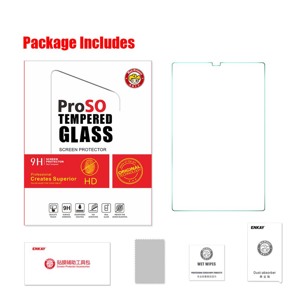 HAT PRINCE Full Coverage 0.33mm 9H 2.5D Tempered Glass Full Glue Screen Protector for Lenovo Tab M10 Plus TB-X606F/Tab K10 Tablet LCD Film