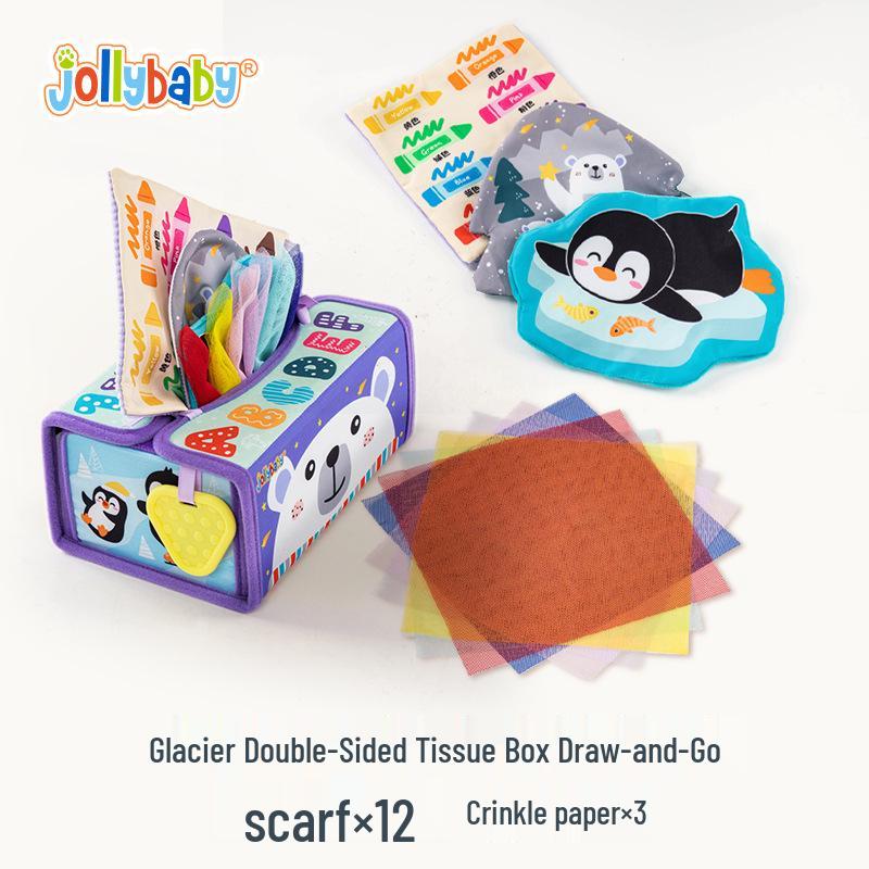 Jollybaby Early Learning Tear-Proof Tissue Box Toy for Babies 0-1 Year